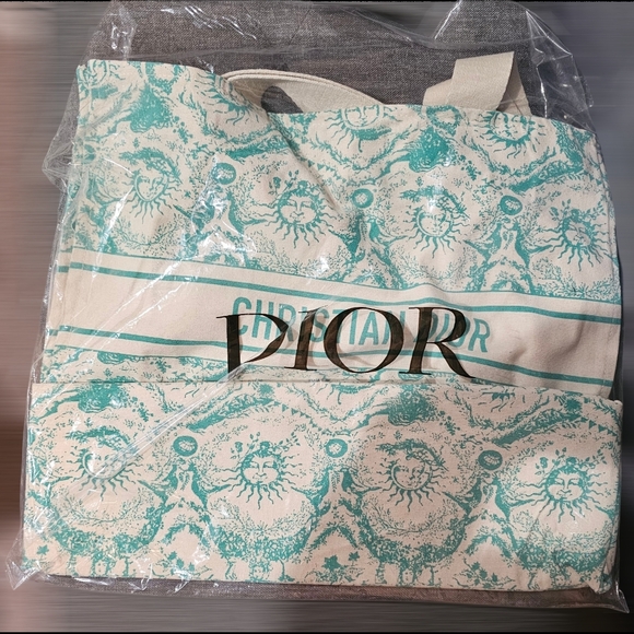 Christian DIOR Dioriviera GWP Beach Tote Turquoise 2024